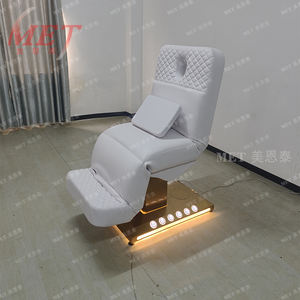 Lusso moderno elettrico 4 motore letto di bellezza professionale Spa letti rosa curvo ciglia per mobili da salone - Product Image 6