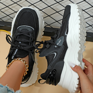 Chaussures respirantes et amortissantes, Zapatillas, baskets augmentant la taille, chaussures de tennis décontractées pour femmes, style basket, chaussures épaisses d'automne - Product Image 4