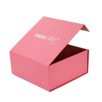 Boîte rigide auto-élevante en carton recyclé réutilisable avec poignée, couleur personnalisée, dorure à chaud, portable, pour cadeaux et artisanat, recyclable