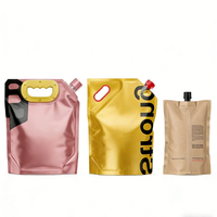 Pochette en aluminium avec bec verseur personnalisée de 50 ml/100 ml/200 ml/250 ml, logo imprimé, emballage de boisson écologique et recyclable pour la bière, debout