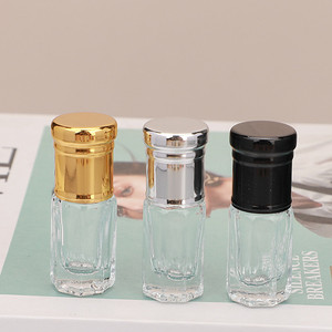 Botellas de vidrio vacías de 3 ml con rodillo, tamaño portátil para viaje, frascos roll-on para aceites esenciales, contenedores de muestra recargables para perfume. - Product Image 3