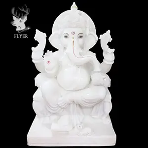 Hand Carved Life Size Religious Stone Granite Marble Hindu God Lord Ganesha Statue