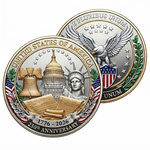 Moneda Conmemorativa de la Fundación, Artesanía Metálica, Relieve 3D, Águila Antigua Moderna Vintage, Coleccionable, Regalo Empresarial, Decoración - Product Image 1