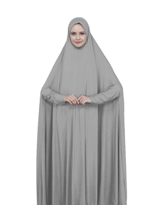 批发土耳其一体式高品质祈祷头巾头顶踝长穆斯林女装Khimar Jilbab Abaya - Product Image 2