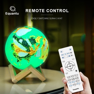 Venta al por mayor Equantu nueva tierra lámpara regalo islámico colorido luz azul diente inteligente colorido noche luz Corán jugador - Product Image 2