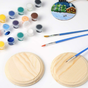 แผ่นโลหะไม้สนธรรมชาติทรงกลม,แผ่นไม้รองพื้นสำหรับตกแต่งวัตถุตกแต่งไม้ - Product Image 2