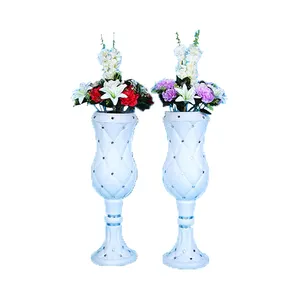 New design plastic vases decorative PVC roman pillars of wedding stage flower plates for wedding roman pillars