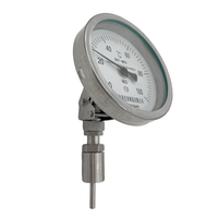 Thermomètre numérique entièrement en acier inoxydable, cadran de 3 pouces, tige de 2-1/2 pouces, plage 0-500°C, montage arrière, OEM/ODM disponible, écran LCD, IP65