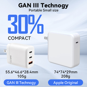 <span class=keywords><strong>Cargador</strong></span> Rápido GaN de Pared Eléctrico Portátil con Certificación KC KCC de 65W con Múltiples Puertos Tipo-C para Laptop y para () - Product Image 5