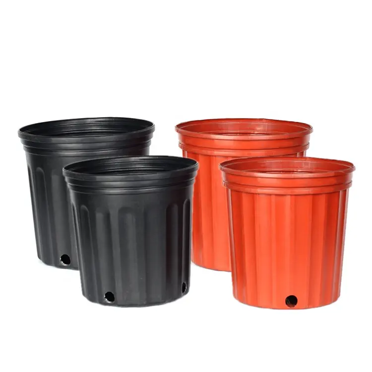 Direct Manufactures Hot Cheap Outdoor White Black Thick 3 4 5 6 7 10 15 Gallon Plastic Nursery Pots For Gardening