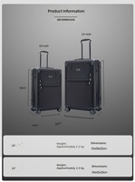 Valise d'affaires en tissu Oxford extensible avec serrure TSA et roues pivotantes, bagage de voyage cabine, vente en gros, logo personnalisé