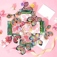 Boîte cadeau surprise papillon volant de luxe, boîte à explosion magique DIY avec ruban pour la Saint-Valentin, anniversaire, emballage cadeau