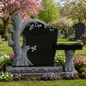 Large Grave <b>Tree</b> Stone Monument Tombstone Headstone for sale - Product Image 3