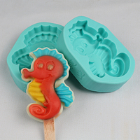 Moule en silicone créatif pour crème glacée hippocampe-Parfait pour les accessoires de cuisine et le gâteau mousse de sucettes glacées maison