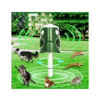 -Saijzek. AMZ Top vente nouveau 360 degrés 600 m² capteur PIR à trois faces 3 haut-parleurs haute efficacité solaire ultrasonique répulsif pour animaux