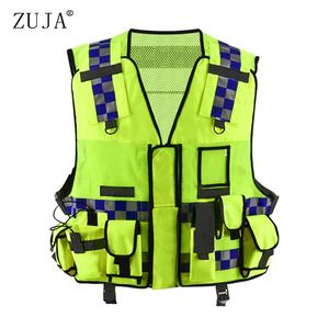 سترة سلامة من مصنع ZUJA عالية الرؤية عاكسة صفراء سترة سلامة المرور سترة سلامة متعددة الوظائف متخصصة - Product Image 5