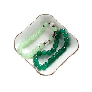 Piatto Decorativo in <span class=keywords><strong>Ceramica</strong></span> Bianca Ecologica con Bordo Dorato, Vassoio Quadrato in Porcellana per Gioielli, Personalizzabile con Logo - Product Image 6