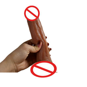 Molde de silicona líquida natural para dildo grande, juguete sexual anal gay realista con ventosa y vibración telescópica inalámbrica para mujer - Product Image 5