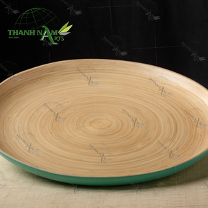 Assiette de service en bambou naturel Ustensiles de cuisine écologiques Plat biodégradable pour fruits Plateau en bambou léger pour la décoration intérieure - Product Image 3