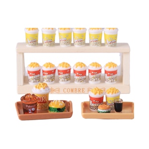 Gros Lots Popcorn Burger Cola Figurines Alimentaire Résine Maison de Poupée Miniature pour la Fabrication de Bijoux Épingles À Cheveux Enfants Cuisine Jouer Jouets - Product Image 1
