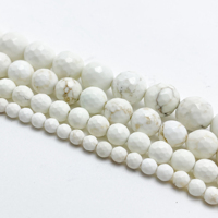 Perles pour fabrication de bijoux, accessoires, bijoux à facettes, couleur blanche, Turquoise, vente en gros