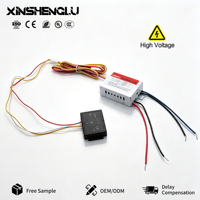 Interrupteur à capteur tactile capacitif haute tension 220V 500W pour miroir LED avec variateur d'intensité et alimentation, prise ES/US