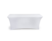 Housse de table rectangulaire pliable en spandex avec logo personnalisé pour hôtels et restaurants