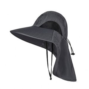 Sombrero de malla tipo pescador extragrande para verano, unisex, transpirable, con solapa para el cuello, para uso diario, fiestas, viajes, ciclismo y pesca - Product Image 1