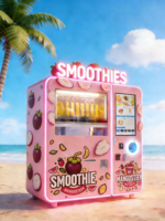 Máquina Expendedora de Smoothies de Frutas Pequeña, Totalmente Automática y Personalizable 2026, Cumple con ADA, Gestión Basada en la Nube, SDK para Exportación Global