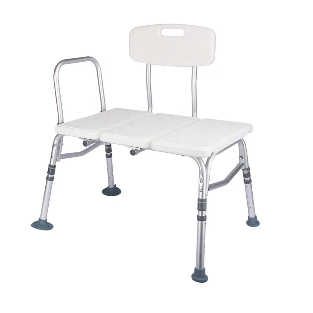 Heavy Duty Banheira Transfer Bench Equilíbrio Ajudar Sucção Grab Bar Leve Médica Cadeira De Banho de Chuveiro com Assento Encosto Não-Slip