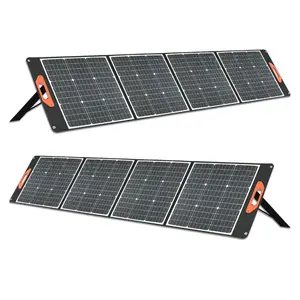 मोनो सौर कोशिकाओं पोर्टेबल सौर पैनल 200W Foldable सौर पैनल के लिए यूएसबी उत्पादन के साथ आउटडोर 12V बैटरी चार्ज
