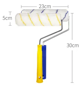 9 इंच उच्च घनत्व सस्ते उच्च सजावटी पॉलिएस्टर औद्योगिक पेंट रोलर फ्रेम रोलर ब्रश को कवर