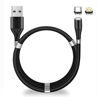 Câble de charge rapide USB-C à enroulement automatique 5A 360 trois-en-un original 540 degrés pour imprimante et ordinateur