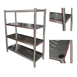 Multifunctionele 3M Restauration Roestvrijstalen Keuken Opslag Plank Metalen Rek Multi Tier Storage Rack Plank