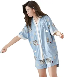 Bamboe Pyjama Voor Vrouwen Zachte Pyjama Sets Korte Mouwen Top Met Capri Broek Pjs Plus Size Loungewear