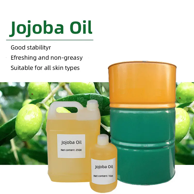 Best seller 100% olio di semi di jojoba dorato naturale per capelli e pelle con etichette private OEM