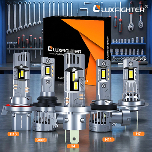 럭스파이터 최고 성능 9600lm H7 H11 9005 9006 방향 지정 듀얼 팬 쿨 M8 LED 헤드라이트 전구 (자동차, 오토바이, 트럭용) - Product Image 1