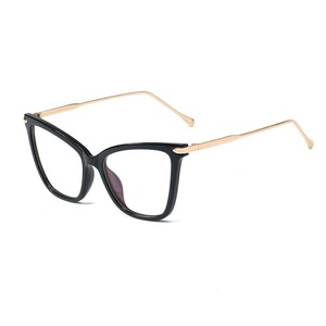 Compre 1 Obtenga 1 ojo de gato TR90 marco 97152 barato gafas en línea personalización astigmatismo 0 ~ 200 anteojos ópticos - Product Image 3