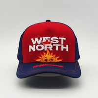Gorra de Béisbol Unisex de 5 Paneles Personalizada, de Algodón, Ajustable, de Dos Tonos, con Visera Curva y Bordado en Relieve, Venta al Por Mayor