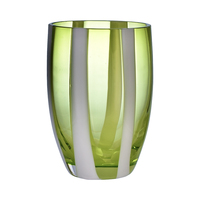 Fabricant de tasses en verre, 300ml, en porcelaine blanche, à rayures, pour l'eau, le whisky et la verrerie