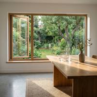Ventanas de Doble Acristalamiento con Aislamiento Térmico y Acústico, Ventanas de Madera Revestidas de Aluminio, Marcos de Madera, Ventanas Abatibles de Madera