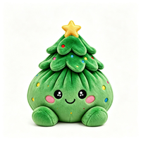 Nouveau jouet anti-stress en peluche souple de Noël en PVC de 15 cm, en forme de boulette avec panier vapeur, mignon cadeau pour soulager le stress