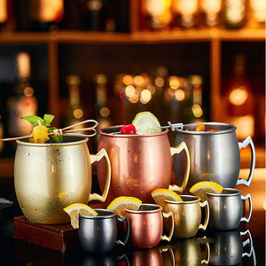 En gros 550ml Moscou Mule Tasse En Acier Inoxydable Miroir Poli <span class=keywords><strong>Cocktail</strong></span> Tasses <span class=keywords><strong>Vodka</strong></span> Boire Baril Tasse pour Jus Gingembre Bière - Product Image 6