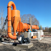 Petite machine de séchage rotative à tambour en acier inoxydable à chauffage indirect, 1 tonne par heure, sécheur continu de boues industrielles, énergie