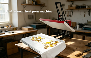 Máquina de Prensa de Calor Semiautomática de 40*60cm FS-136, Pequeña Máquina de Transferencia de Calor <span class=keywords><strong>con</strong></span> Apertura Automática y Cajón - Product Image 4