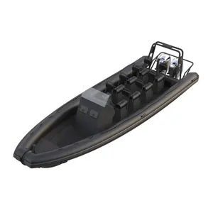 Лодка для дайвинга 28-футовая 860 Hypalon Orca двойная алюминиевая надувная лодка с жестким корпусом с T-top