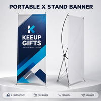 Support de bannière publicitaire en X pour salon professionnel 80x180cm, impression graphique personnalisée, support de poster rétractable, échantillon gratuit