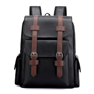 Mochila de cuero para hombre con logotipo personalizado, bolsa de viaje de gran capacidad para hombre, mochila para ordenador portátil de Pu, mochila de lujo para hombre - Product Image 3