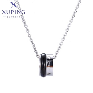 44380 <span class=keywords><strong>XUPING</strong></span> joyería de acero inoxidable serie Simple precio especial Venta de liquidación collar mujeres - Product Image 1