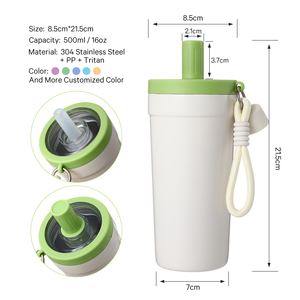 Couleur personnalisée <span class=keywords><strong>500ML</strong></span> Premium sans BPA 304 tasse à café en métal large bouche garder au chaud ou au froid tasse à café pour cadeau de voyage - Product Image 2